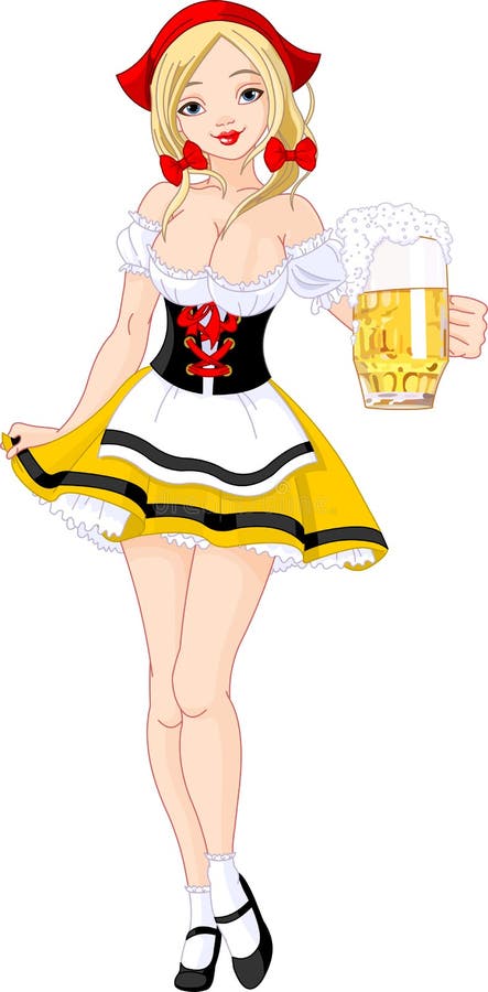 Oktoberfest German girl royalty free illustration Oktoberfest German girl royalty free illustration
