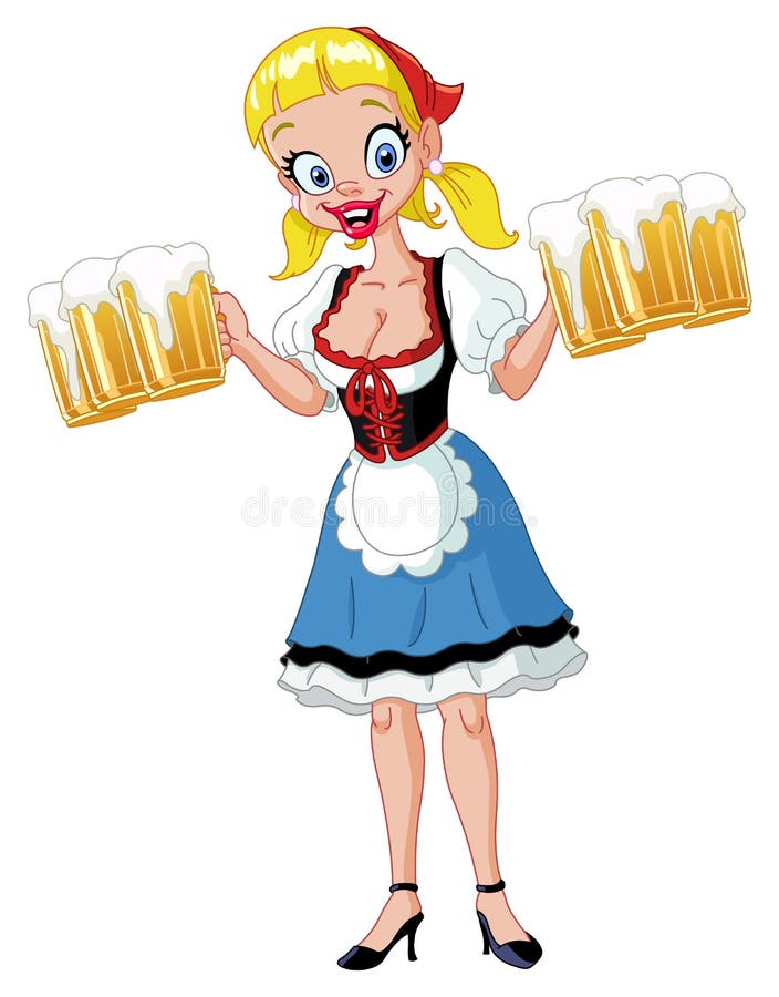 Oktoberfest Girl Stock Vector Image Of Alcohol Drawing 21158289 