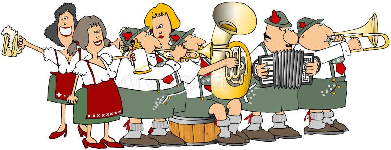 Oktoberfest Group royalty free illustration