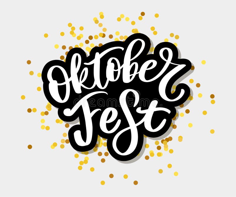 Oktoberfest handwritten lettering. Oktoberfest typography vector design for greeting cards and poster. Beer Festival vector banner royalty free illustration Oktoberfest handwritten lettering. Oktoberfest typography vector design for greeting cards and poster. Beer Festival vector banner royalty free illustration
