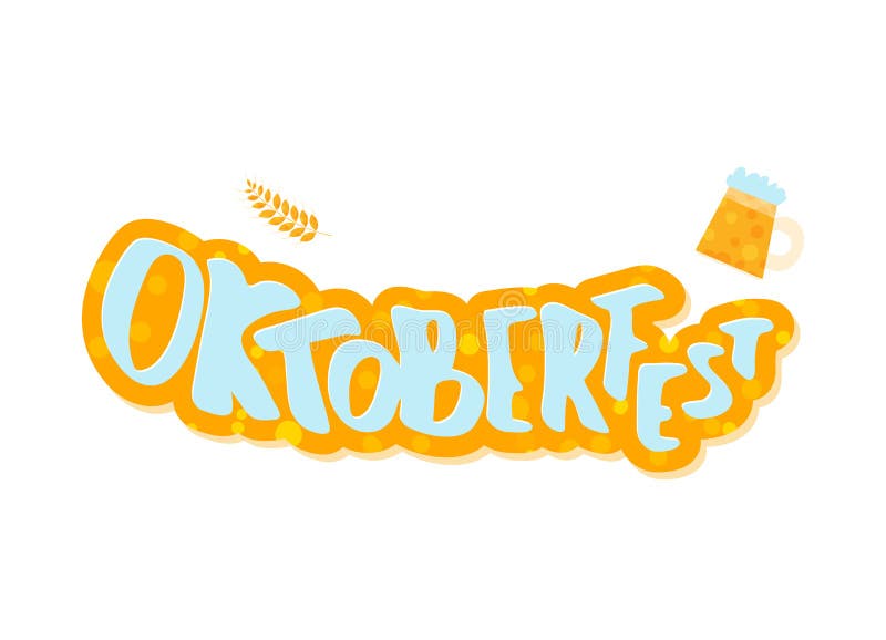 Oktoberfest lettering composition. Vector illustration. royalty free illustration Oktoberfest lettering composition. Vector illustration. royalty free illustration