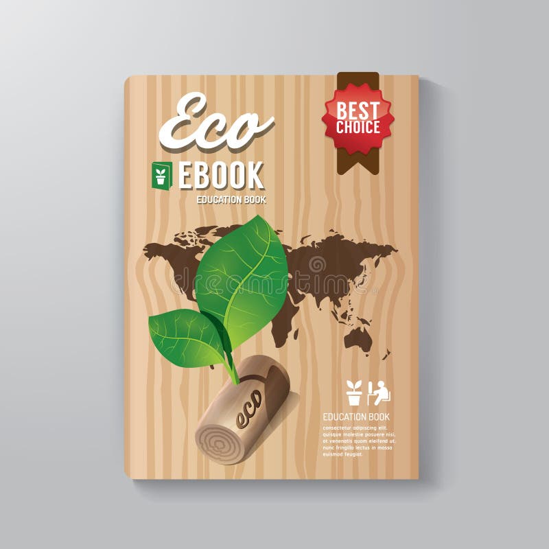 Okładkowy Książkowy Cyfrowego projekta szablonu Eco pojęcie royalty ilustracja