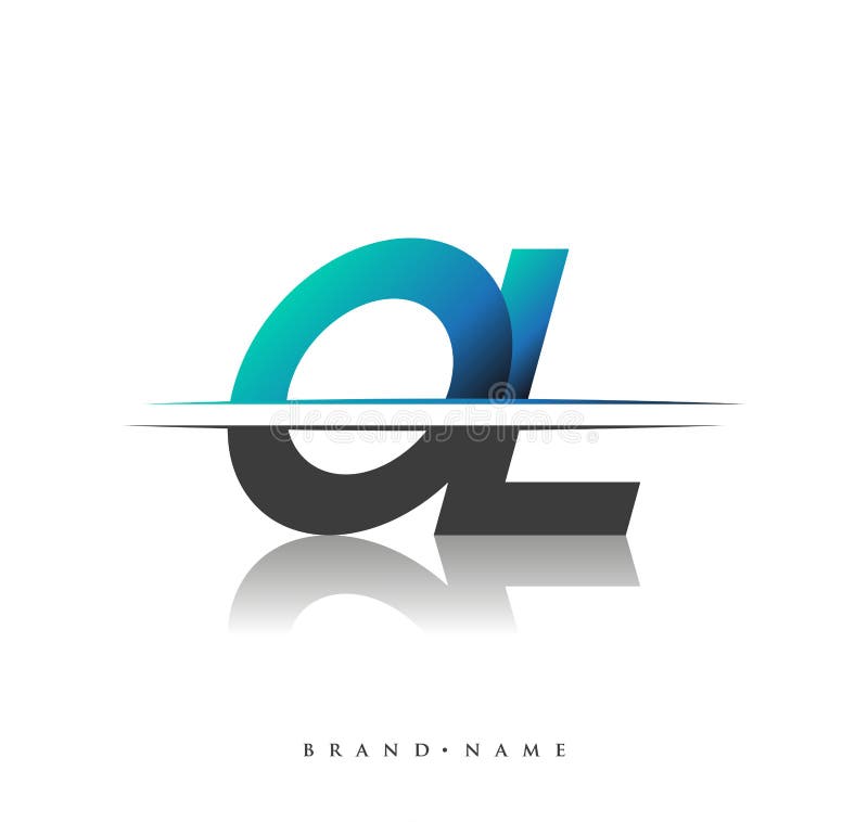 OL Initial Logo Company Name Colored Black and Blue, Simple and Modern ...