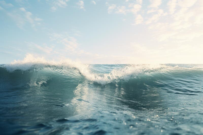 Olas de calma oceánica. generar ai imagen de archivo