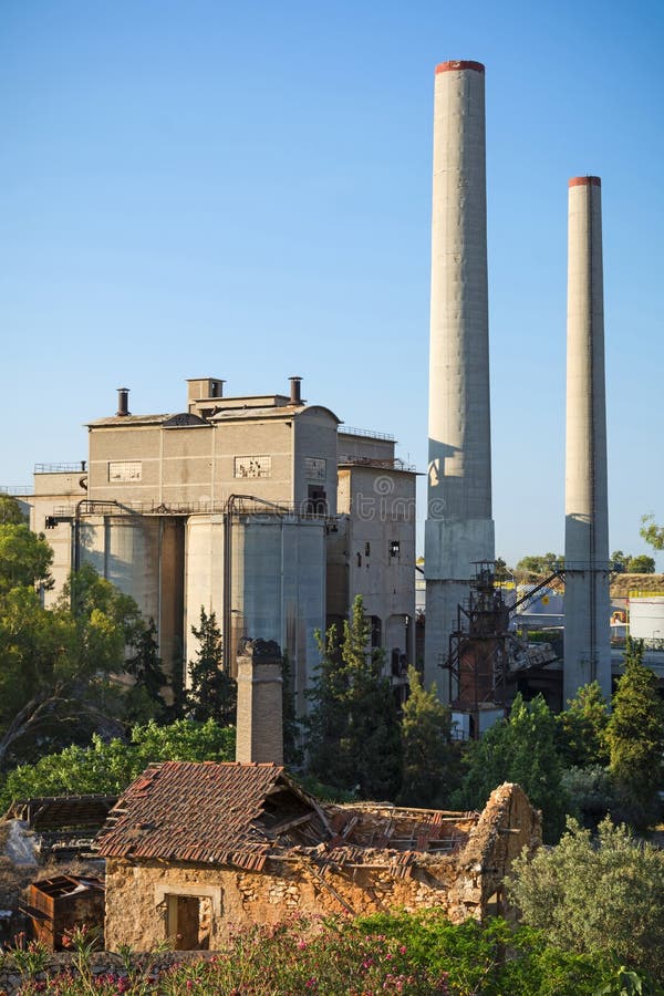 Abandoned cement factory stock image. Image of tower - 20555265