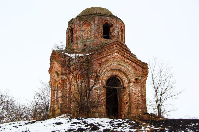 Old abandoned church on the hill