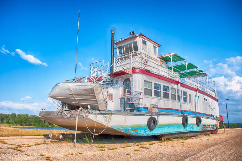 Old Boat On Abandoned Junk Yard Stock Photo Image of discarded
