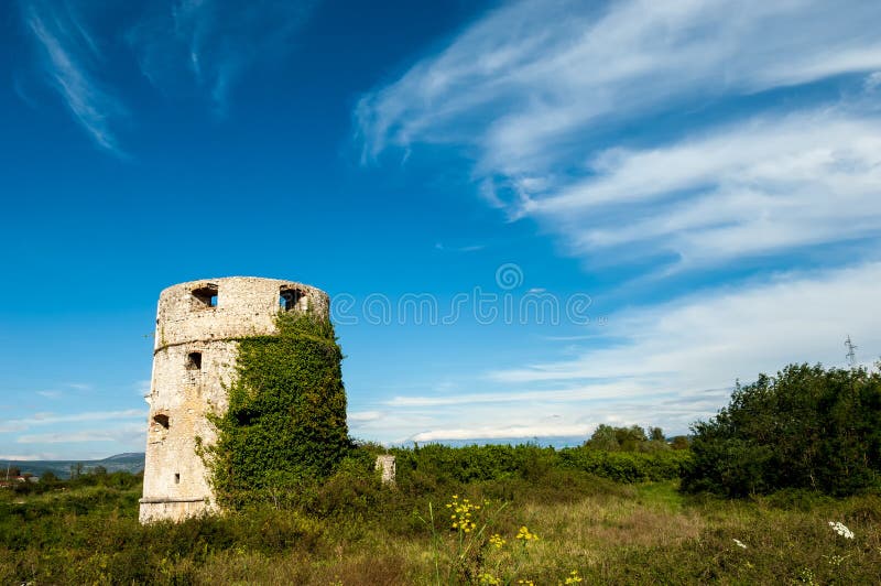Old abandoned fort from the time of the Ottoman Empire in Cro royalty free stock photos