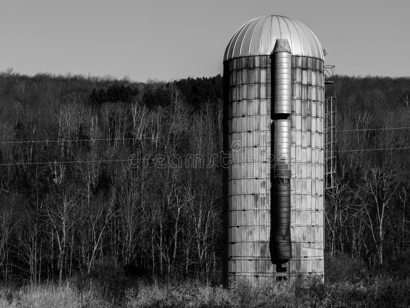 Old Farm Grain Silo stock photo. Image of silo, concrete 43120720