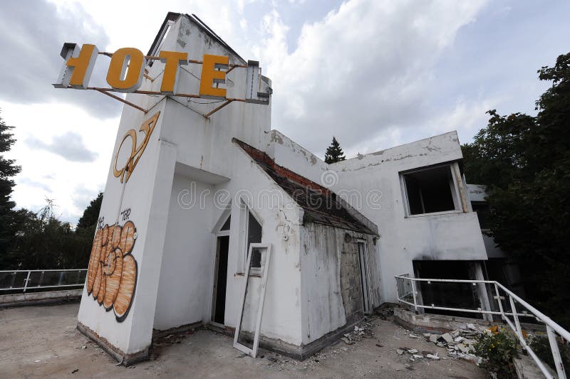 Old abandoned hotel royalty free stock image Old abandoned hotel royalty free stock image