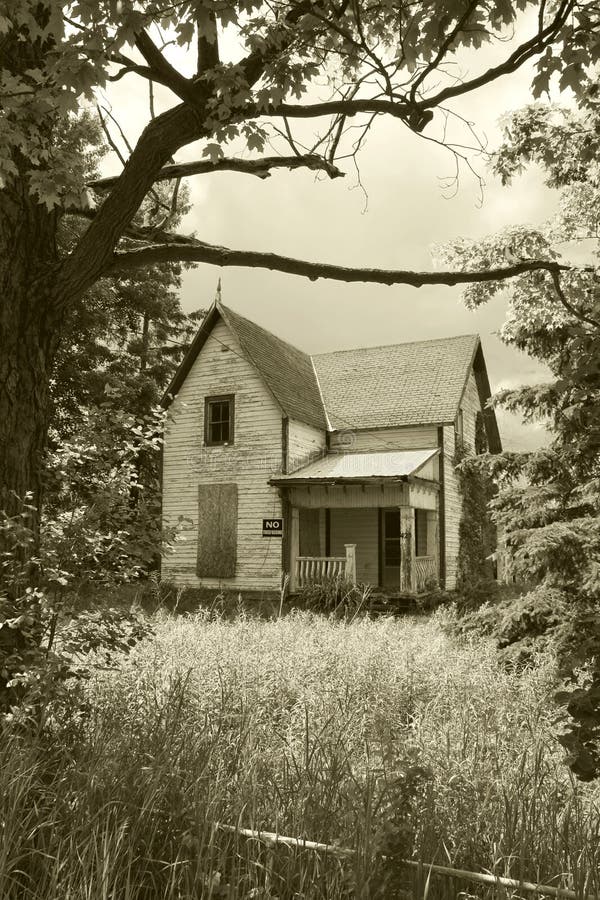 Old, Abandoned House in Sepia