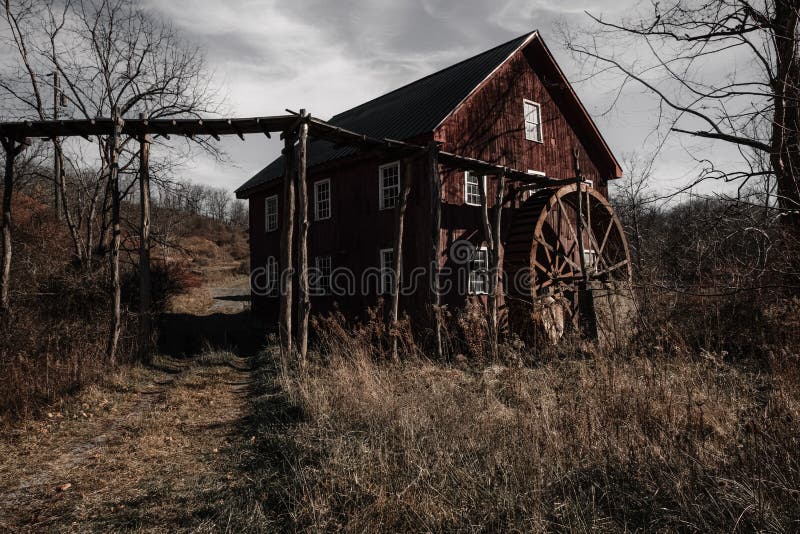 Old Abandoned McNeel Mill in Virginia Stock Image Image of cloudy