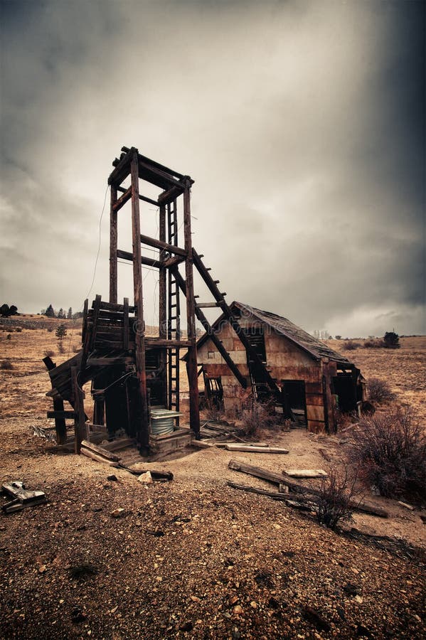 Old abandoned mine in Colorado stock image