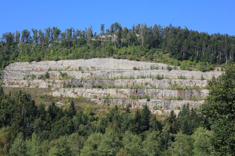 Old abandoned quarry in the forrest