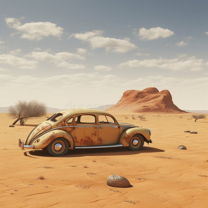 Abandoned Car Desert Stock Illustrations – 348 Abandoned Car Desert ...