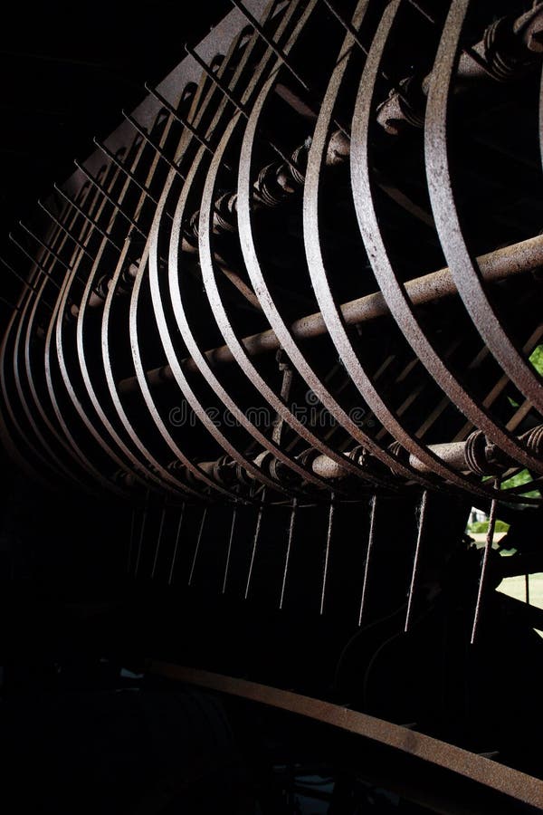 Old agricultural equipment on a farm