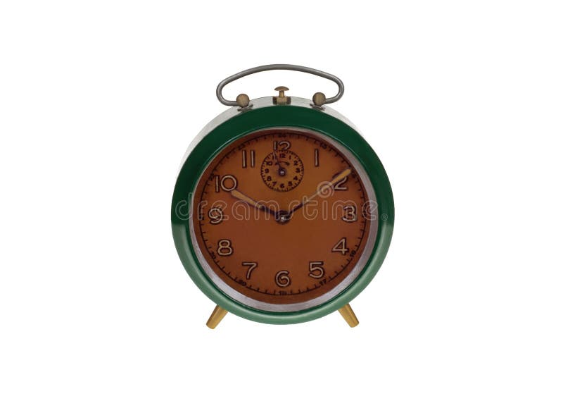 Old alarm clock stock photo. Image of clock, isolated 112097384