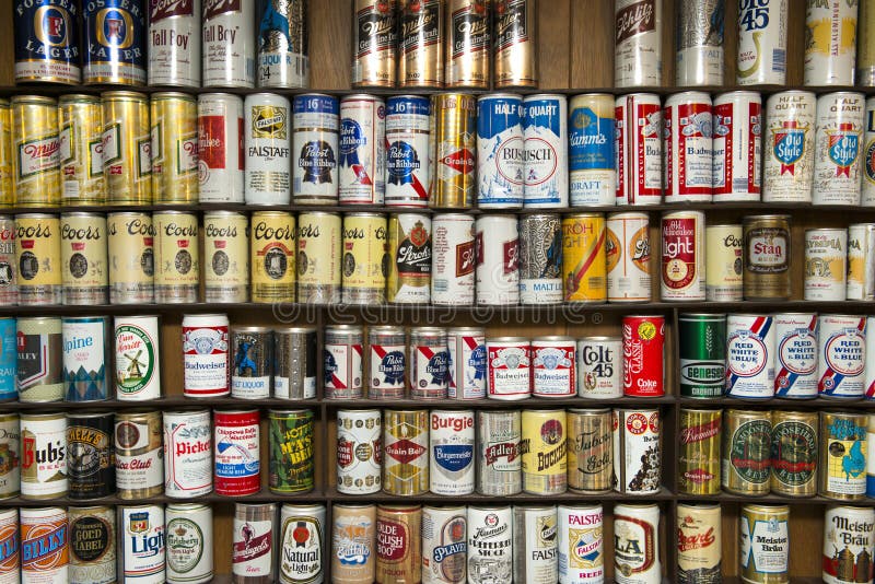 Old Alcohol Beer Can Hobby Collection