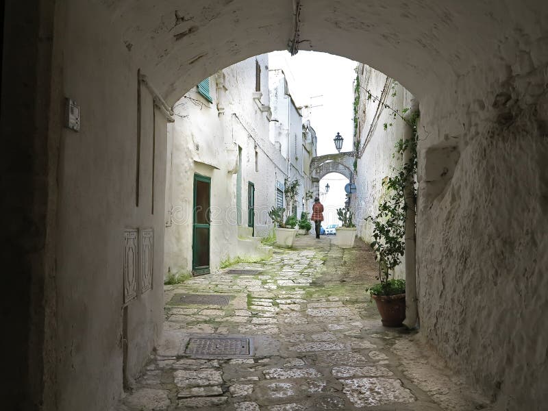 alleys in the historic center of Ostuni, Puglia, Italy royalty free stock photos alleys in the historic center of Ostuni, Puglia, Italy royalty free stock photos