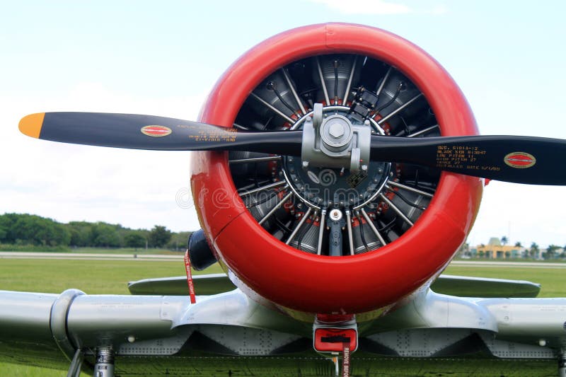 Old american fighter plane engine stock image Old american fighter plane engine stock image