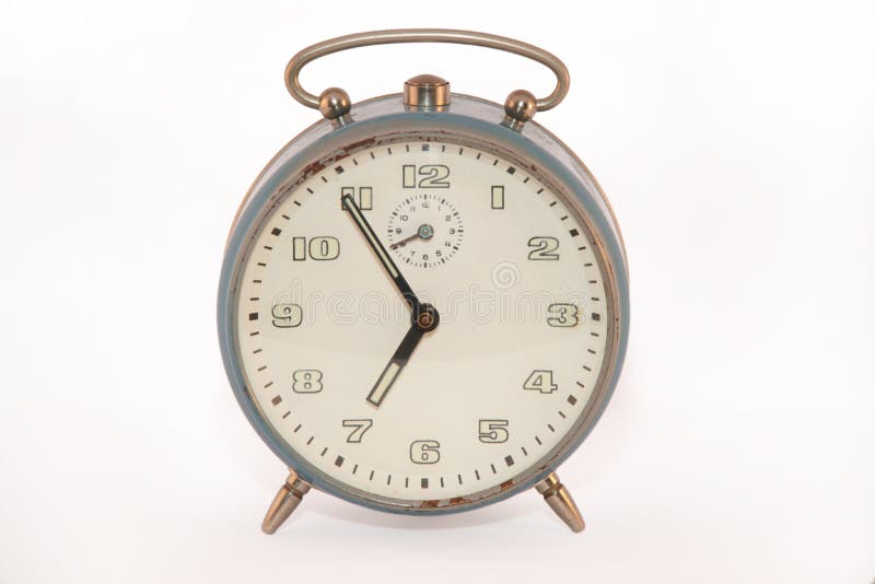 Old analog alarm clock stock image. Image of strong, loud 37407179