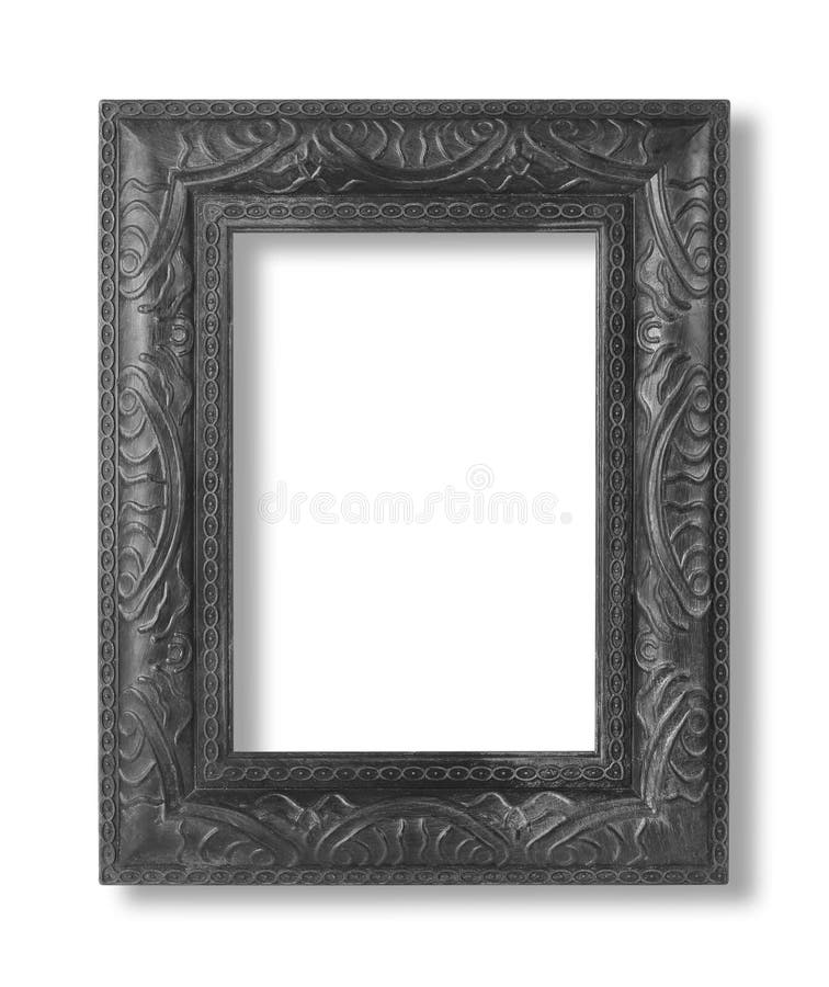 Old Antique Black Frame Isolated Stock Image Image of design, frame