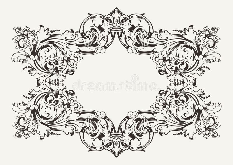Old Antique Ornate Frame vector illustration