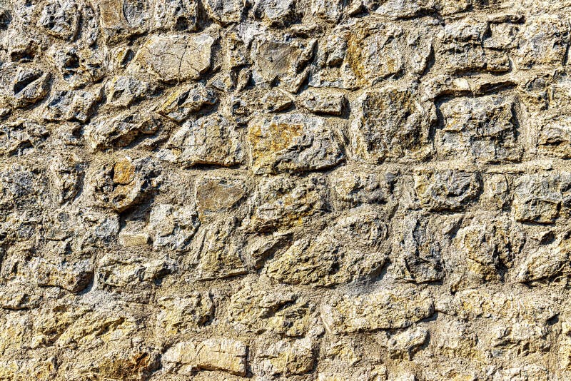 Old Antique Stone Wall Texture. Black and White. Stock Photo Image of