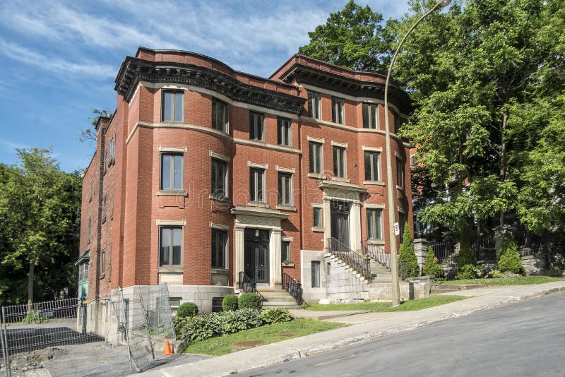 Old apartments brick house