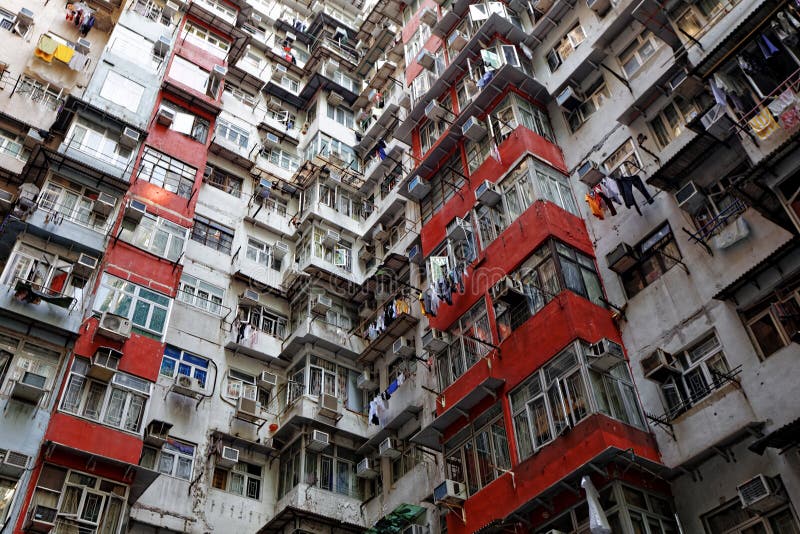 Old Apartments in Hong Kong Stock Image - Image of hong, clothes: 46722983