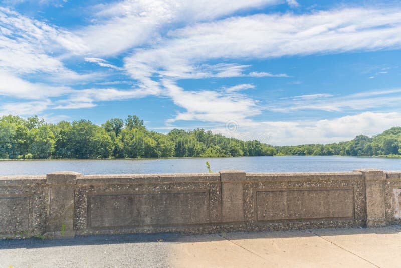 Old Arched Stone Bridge. the River at New Jersey Stock Image Image of