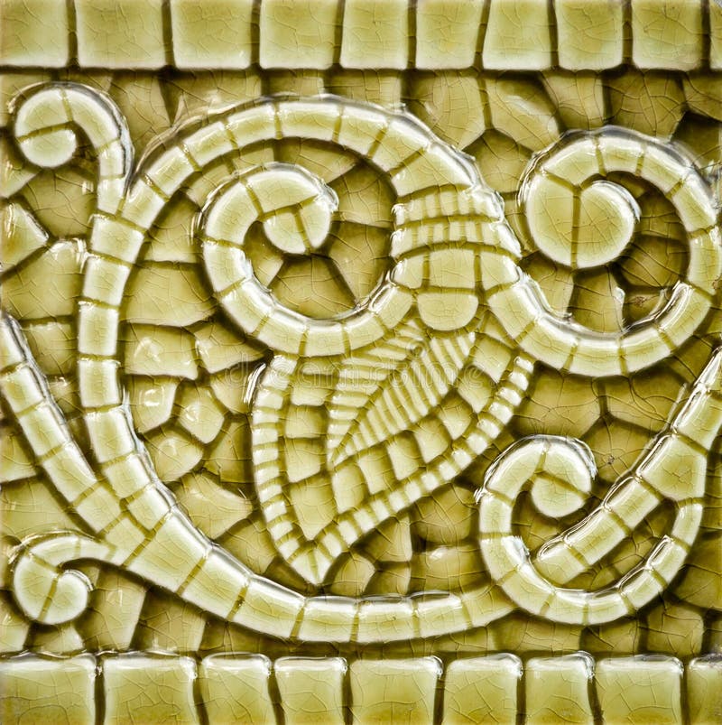 Old Art Nouveau Tile Dating from before 1906 royalty free stock images Old Art Nouveau Tile Dating from before 1906 royalty free stock images