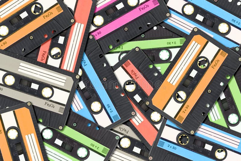 Old audio tape cassette stock image. Image of black, tape 81865231