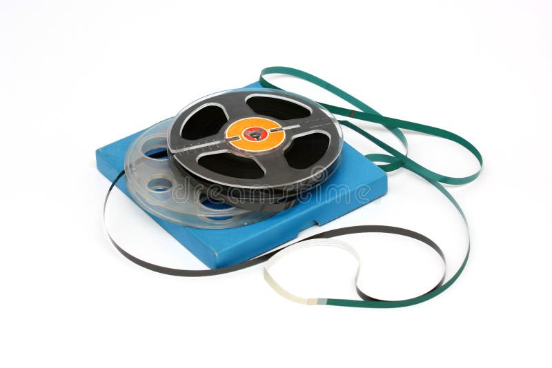 Old audio tape spools stock photo. Image of tape, white 22358122