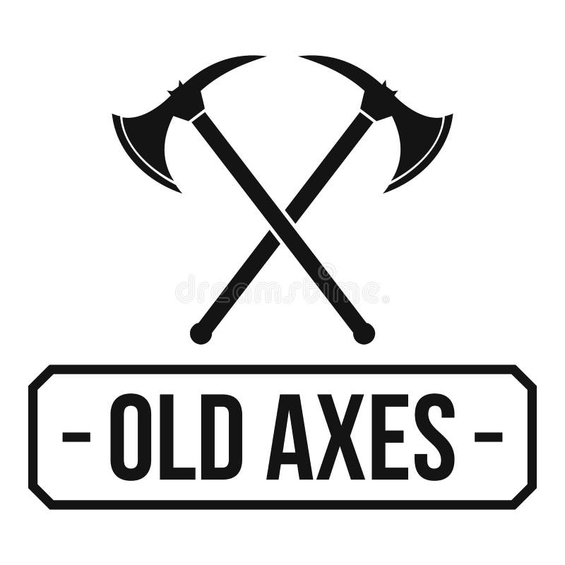 Old Axe Logo, Simple Black Style Stock Vector Illustration of antique