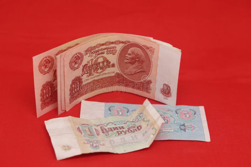 Old Banknotes Of The Former Soviet Union USSR Rubles Stock Photo old-banknotes-of-the-former-soviet-union-ussr-rubles-stock-photo