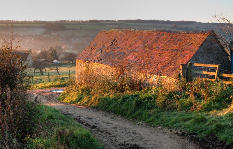 Old barn on the Cotswold Way