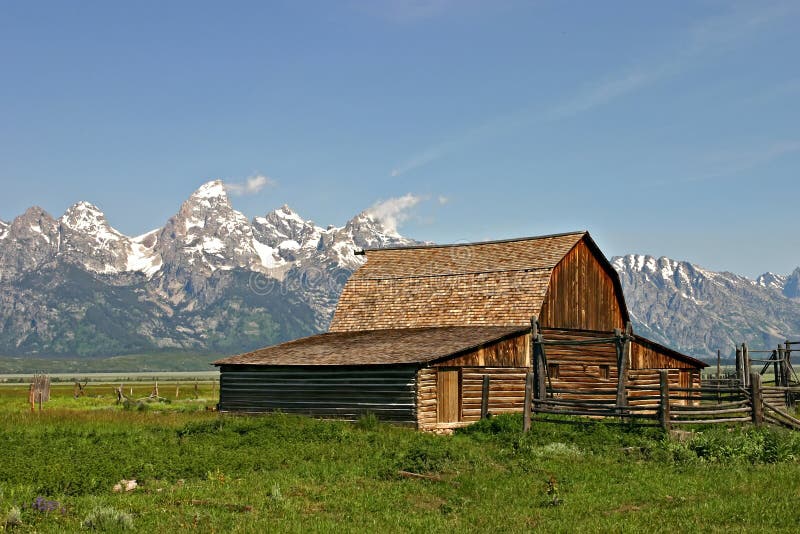 Old Barn near mountains