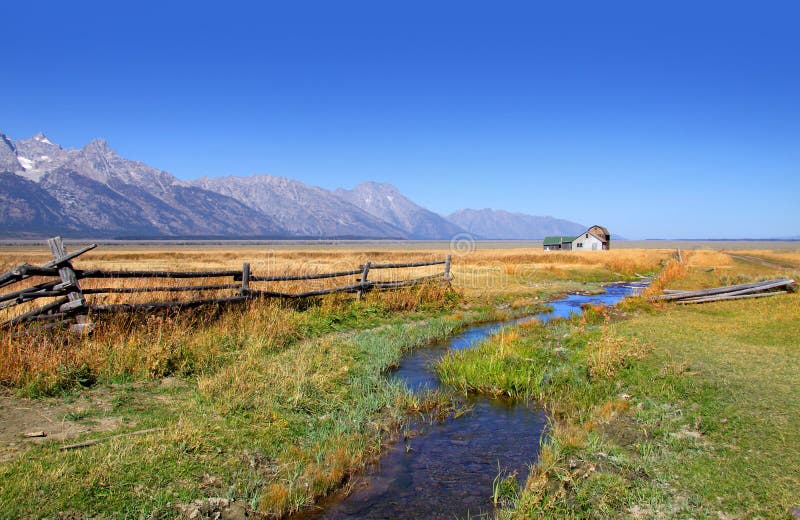 Old barns in Grand Tetons