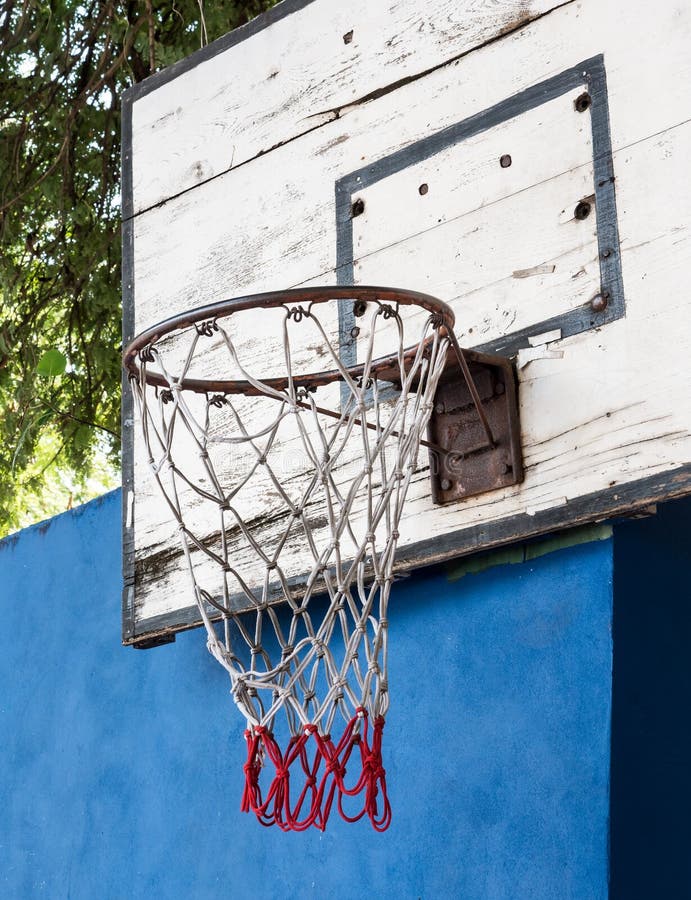 Old Basketball Hoop with the Rusty. Stock Image Image of background