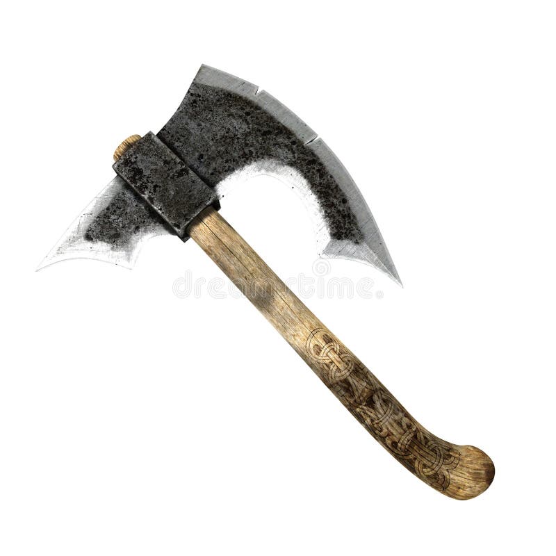 Old Battle axe on white stock photo. Image of iron, chivalry 68380070