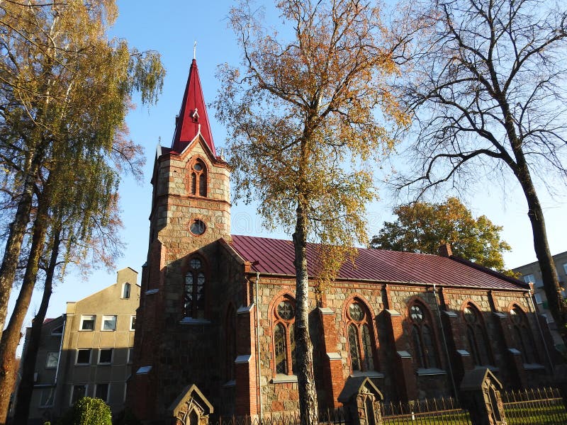 Old beautiful catholic church, Lithuania royalty free stock photos Old beautiful catholic church, Lithuania royalty free stock photos