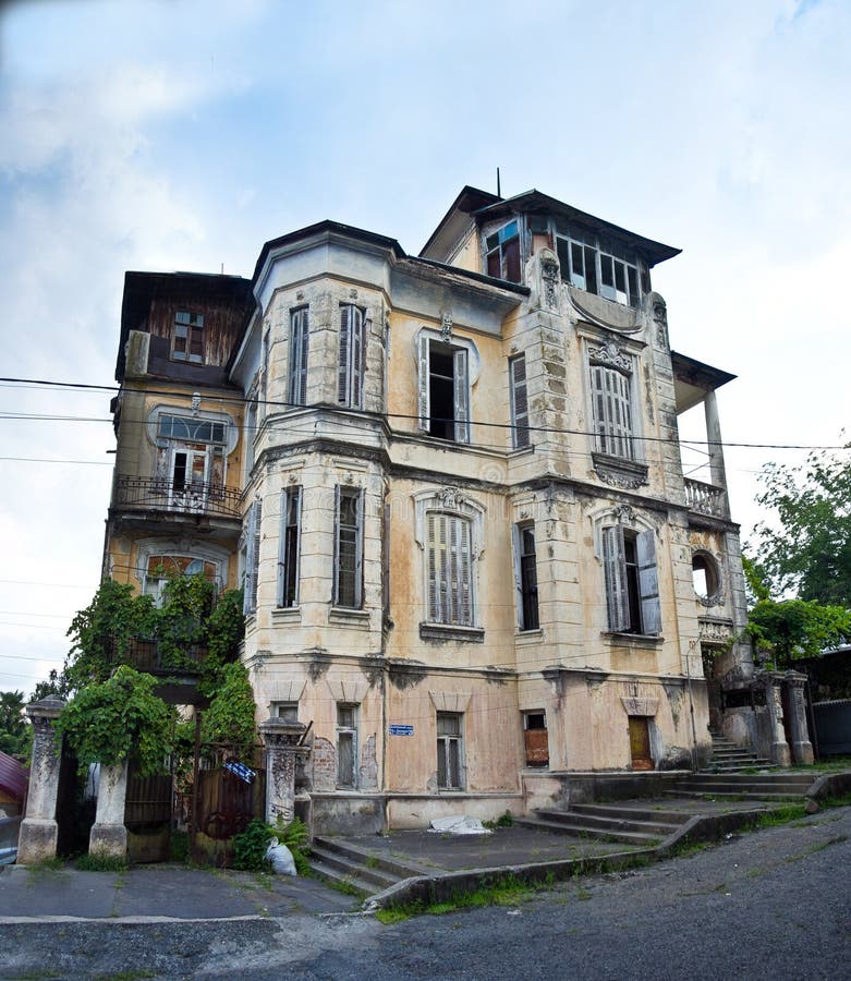 The old beautiful mansion of the Hofmeister in Sukhum stock photo The old beautiful mansion of the Hofmeister in Sukhum stock photo