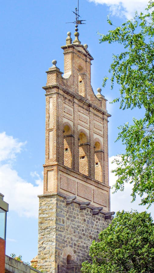 Old Bell Tower Inside the Wall of Avila City, Spain Stock Photo - Image ...