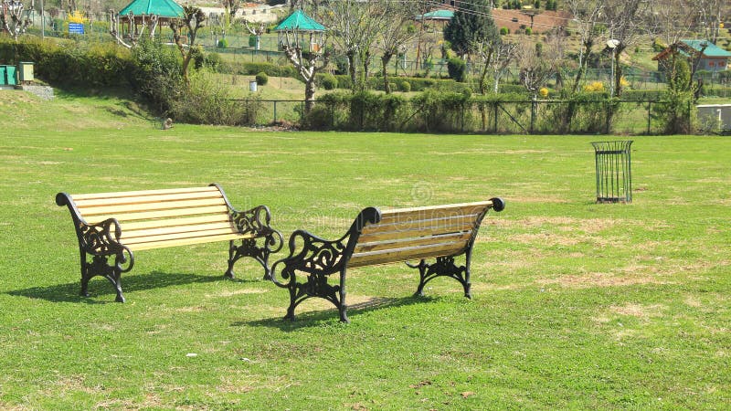 Old Bench in a Park.