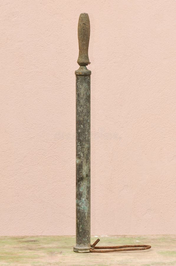 Old Bicycle Pump stock image. Image of object, pressure 112987321