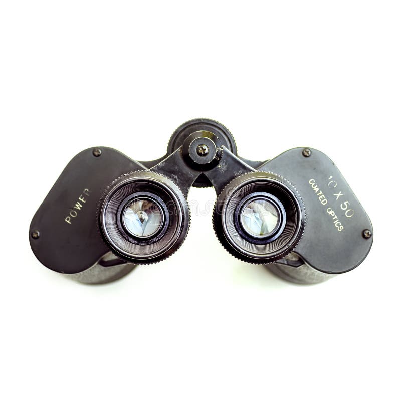Look Into The Eyepieces Of Binoculars Stock Image Image of