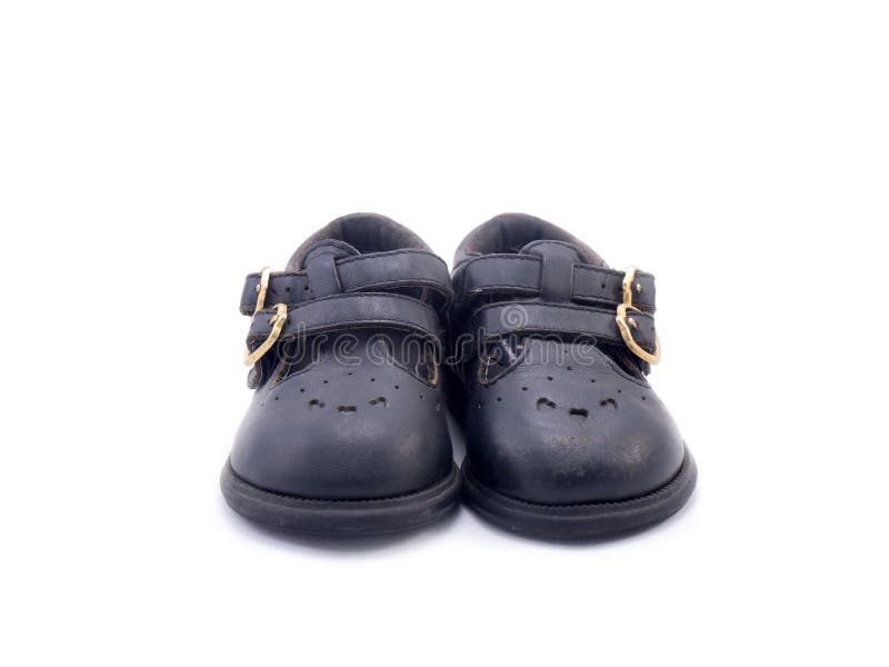 Old black Baby shoe made from leather