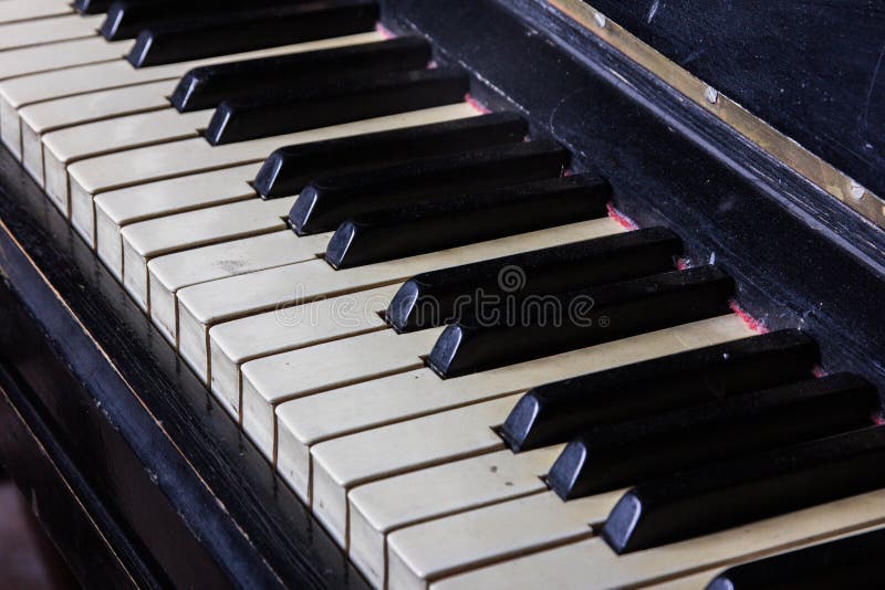 Old black piano keys stock photo. Image of guitar, classical 67974320