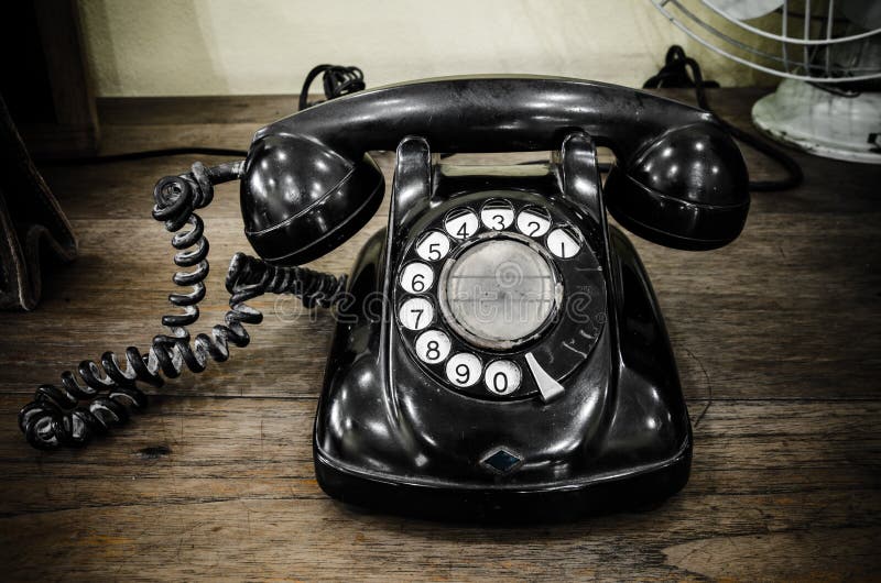 Old black telephone stock image. Image of obsolete, handset - 27429423